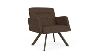 Lobby & Guest Chairs - Metal Lesro Guest Chair Patterned Fabric Upholstered Angled Back