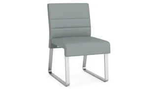 Lobby & Guest Chairs - Metal Lesro Polyurethane Armless Guest Chair, Sled Base