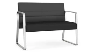 Loveseats Lesro Loveseat, Upholstered Seat, Upholstered Back, Sled Base