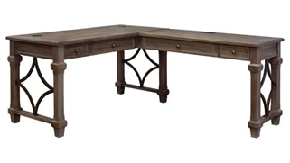 Wood Veneer Desks Martin Furniture 60in Open L-Shaped Desk