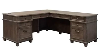 Wood Veneer Desks Martin Furniture L-Shaped Right Return Desk
