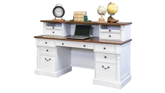 Wood Veneer Desks Martin Furniture 70in Credenza with Low Hutch