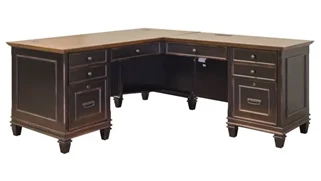 Wood Veneer Desks Martin Furniture Right Hand Facing L-Shaped Desk
