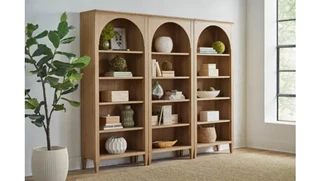 Standard Bookcases Martin Furniture Open Bookcase Wall (3 Pieces) Fully Assembled