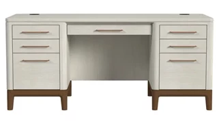 Executive Desks Martin Furniture Double Pedestal Executive Desk, Fully Assembled