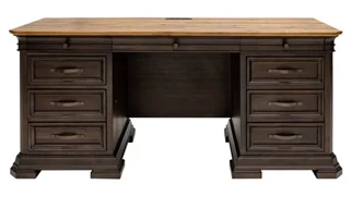 Wood Veneer Desks Martin Furniture 68in W Executive Credenza Desk