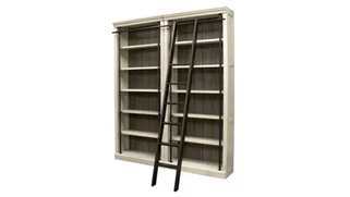 Standard Bookcases Martin Furniture 94in Tall Bookcases (2) with Ladder - Fully Assembled