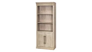 Standard Bookcases Martin Furniture Traditional Wood Bookcase with Doors, Fully Assembled