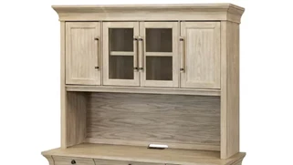 Desk Hutches Martin Furniture Traditional Wood Executive Hutch With Doors, Fully Assembled