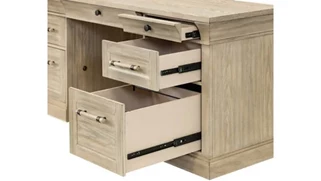 Executive Desks Martin Furniture Traditional Wood Executive Credenza Desk , Fully Assembled
