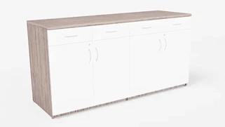 Storage Credenzas WFB Designs 72in W x 24in D x 36in H Two-Tone Buffet Credenza