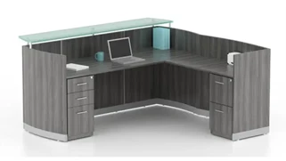 Reception Desks - L Shaped Mayline L Shaped Reception Desk