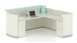 Reception Desks - L Shaped Mayline L Shaped Reception Desk