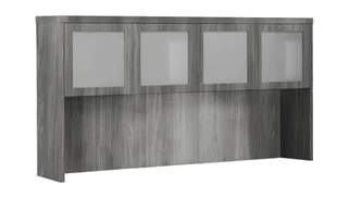 Desk Hutches Mayline Office Furniture 72" Hutch with Glass Doors