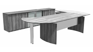 Office Suites Mayline 72" Desk with Return and Additional Storage