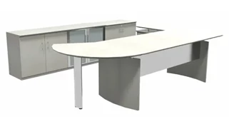 Office Suites Mayline 72" Desk with Return and Additional Storage