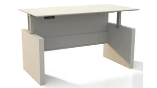 Standing Desks - Electronically Adjustable Mayline Height-Adjustable 6ft Straight  Front Desk