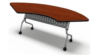 Training Tables Mayline Office Furniture 67in x 24in Crescent Training Table
