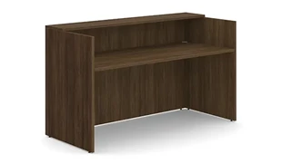 Reception Stand-Alone Desk WFB Designs Reception Desk Shell w/ Laminate Bowed Transaction Counter
