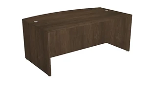 Stand-Alone Desk Shells WFB Designs 72in W x 36/41in D Bow Front Desk Shell