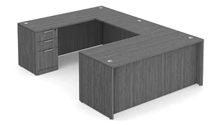 U Shaped Single Pedestal Desks WFB Designs 66in W x 101in D Single Pedestal U-Desk