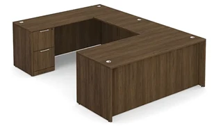 U Shaped Single Pedestal Desks WFB Designs 60in W x 96in D Single Pedestal U-Desk