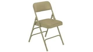 Folding Chairs National Public Seating Vinyl Upholstered Premium Folding Chair with Triple Brace Double Hinge