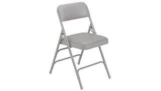Folding Chairs National Public Seating Vinyl Upholstered Premium Folding Chair with Triple Brace Double Hinge
