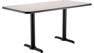 Cafeteria Tables National Public Seating 30in W x 48in D x 30in H - T Base Café Table