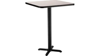 Cafeteria Tables National Public Seating 42in Square x 42in H - X Base Café Table