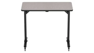 Training Tables - Heavy Duty National Public Seating 48in W x 24in D x 42in H - Mobile Flipper Table