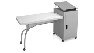 School Desk National Public Seating Edupod Teachers Desk & Lectern Combo