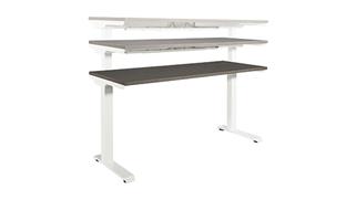 Standing Height Desks WFB Designs 72in x 24in Height Adjustable Desk with 2 Stage Motor
