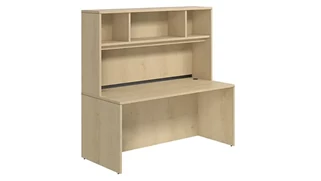 Stand-Alone Desks with Hutch PBD Furniture Desk Shell 66in x 24in Laminate with Open Hutch