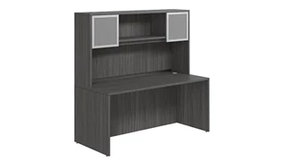 Stand-Alone Desks with Hutch PBD Furniture Desk Shell 66in x 30in Laminate with 2 Door Hutch