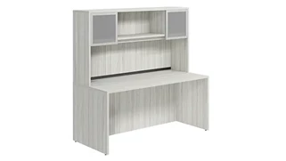 Stand-Alone Desks with Hutch PBD Furniture Desk Shell 60in x 24in Laminate with 2 Door Hutch