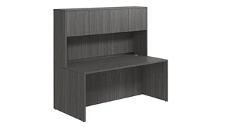 Stand-Alone Desks with Hutch PBD Furniture Desk Shell 60in x 24in Laminate with 4 Door Hutch