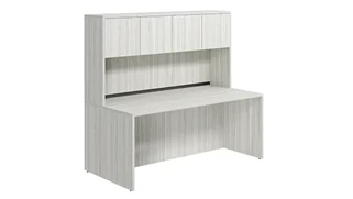Stand-Alone Desks with Hutch PBD Furniture Desk Shell 71in x 36in Laminate with 4 Door Hutch