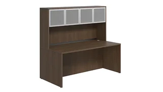 Stand-Alone Desks with Hutch PBD Furniture Desk Shell 66in x 24in Laminate with 4 Door Hutch