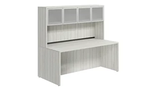 Stand-Alone Desks with Hutch PBD Furniture Desk Shell 60in x 30in Laminate with 4 Door Hutch