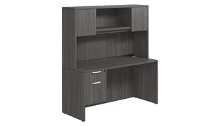 Stand-Alone Desks with Hutch PBD Furniture Desk 60in W x 30in D with Hanging Pedestal and Hutch