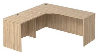 L Shaped Desk Shells PBD Furniture L-Desk Shell 71in W x 60in D with Slim Depth
