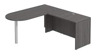 L Shaped Desk Shells PBD Furniture L-Desk Shell 66in W x 54in D with Bullet