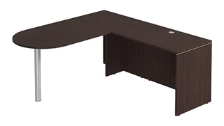 L Shaped Desk Shells PBD Furniture L-Desk Shell 66in W x 60in D with Bullet