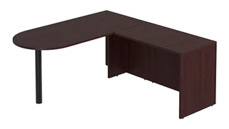 L Shaped Desk Shells PBD Furniture L-Desk Shell 66in W x 66in D with Bullet