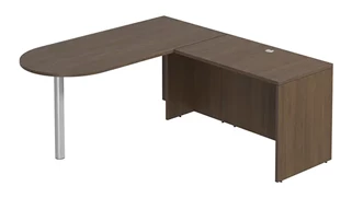 L Shaped Desk Shells PBD Furniture L-Desk Shell 66in W x 78in D with Bullet