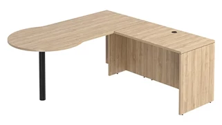 L Shaped Desk Shells PBD Furniture L-Desk Shell 71in W x 68in D with Bullet and Conference