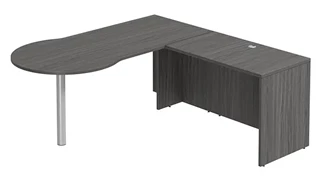 L Shaped Desk Shells PBD Furniture L-Desk Shell 71in W x 81in D with Bullet and Conference