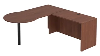 L Shaped Desk Shells PBD Furniture L-Desk Shell 71in W x 75in D with Bullet and Conference