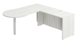 L Shaped Desk Shells PBD Furniture L-Desk Shell 71in W x 57in D with Bullet and Conference